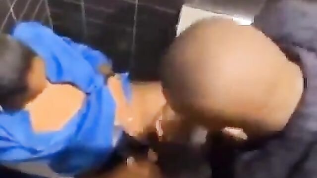 She Wanted Him To Eat Her Pussy First Before Having Sex In The Toilet - 1 image