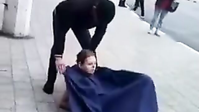 Drunk Girl With Hairy Pussy Walking Naked In Public In Broad Daylight - 5 image