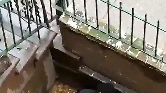 Homeless Man Masturbating In Public Gets More Than He Bargained For