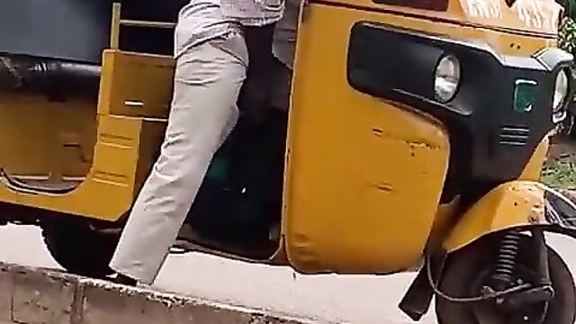 Keke Driver Caught Masturbating And Cumming In Public - 5 image