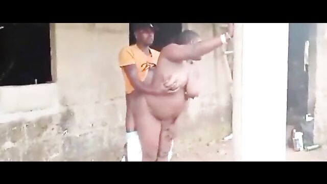 Nigerian Naked Married Woman With Big Breasts Caught Having Sex Doggy Style In An Uncompleted Building In Public - 5 image
