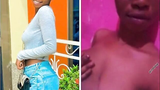 Nude Video Of SHS Student Showing Her Big Breasts To Her Boyfriend On Video Call - 1 image