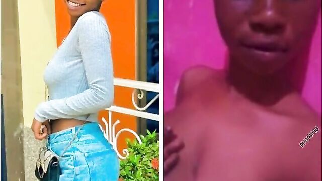 Nude Video Of SHS Student Showing Her Big Breasts To Her Boyfriend On Video Call - 3 image