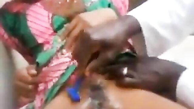 Aboki Caught Shaving Hausa Girl's Bushy Pussy In Public - 3 image