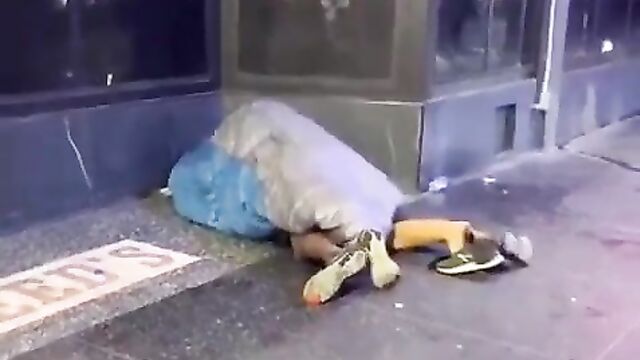 Crazy Homeless Man Caught Having Sex In Public - 1 image
