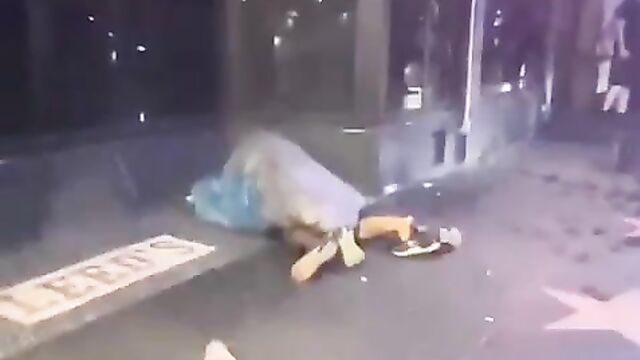 Crazy Homeless Man Caught Having Sex In Public - 4 image