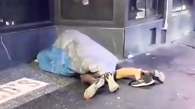 Crazy Homeless Man Caught Having Sex In Public - 5 image