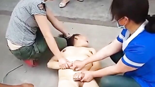 Pussy And Breasts Exposed In Public As Cheating Side Chick Gets Caught, Stripped Naked, Beaten And Tied Up In Public For Fucking Her Madam's Husband - 1 image