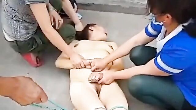 Pussy And Breasts Exposed In Public As Cheating Side Chick Gets Caught, Stripped Naked, Beaten And Tied Up In Public For Fucking Her Madam's Husband - 4 image