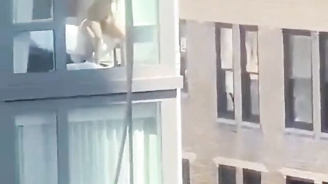 Hot Sex In A Hotel Balcony In Public - 1 image