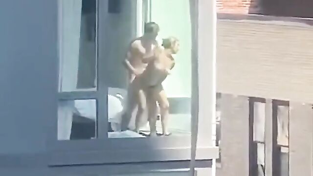 Hot Sex In A Hotel Balcony In Public