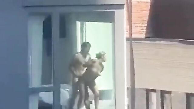 Hot Sex In A Hotel Balcony In Public - 3 image