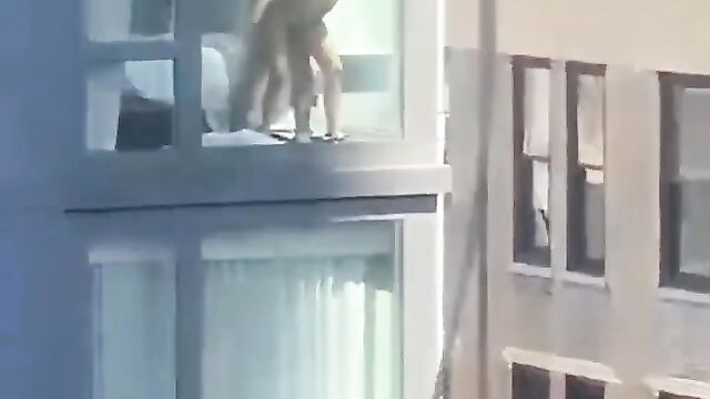 Hot Sex In A Hotel Balcony In Public - 4 image