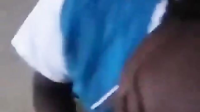 School Girl In Uniform Caught Giving Neighbor Blow Job Before School Because He Gives Her Money - 5 image