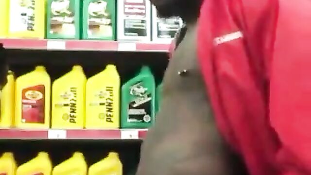 Girlfriend With Big Ass Caught Having Doggy Style Sex In Public In McDonald's Store - 3 image