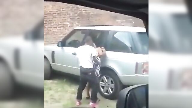 Black Couple Caught Having DoggyStyle Sex Beside Car In Public In Broad Daylight - 4 image