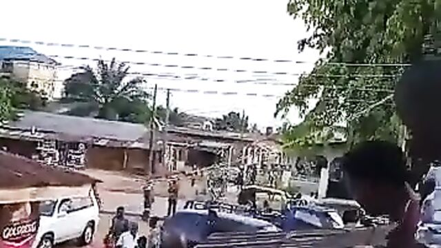 Naked Woman With Small Boobs Caught On Rooftop In Public In Benin City, Nigeria - 4 image