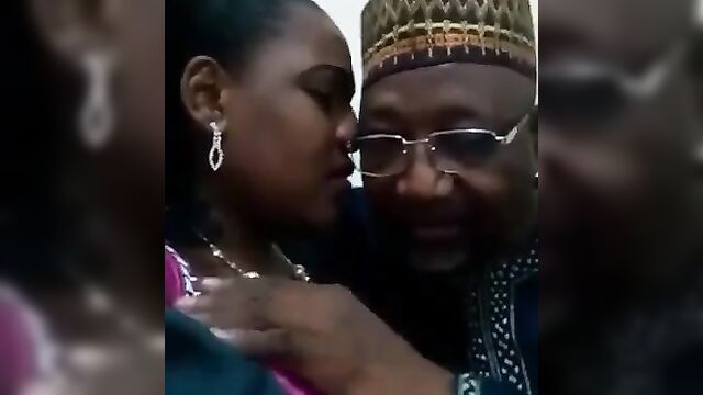 Hausa Sugar Daddy Caught Kissing Side Chick Video LEAKED - 3 image