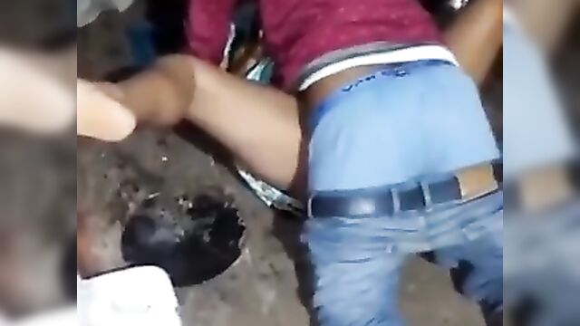 Pussy Exposed In Public As Dude Gets Caught Fucking His Neighbor's Wife Because Of Her Big Tits - 4 image