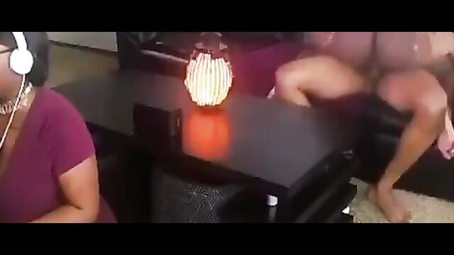 Girl Playing While Her Sister Is Fucking