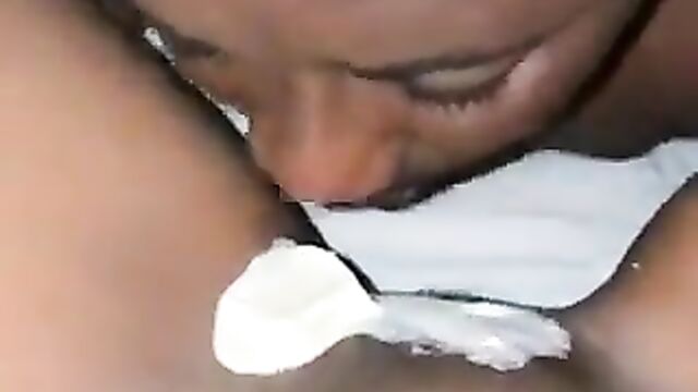Yahoo Boy Eating Girlfriend's Pussy With Ice Cream - 3 image