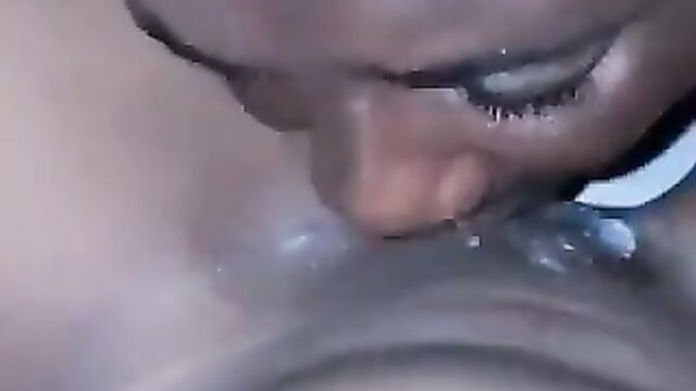 Yahoo Boy Eating Girlfriend's Pussy With Ice Cream - 5 image