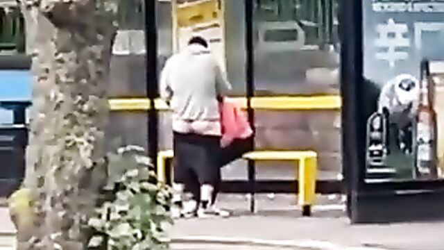 Hot Sex In Bus Stop In Public - 2 image