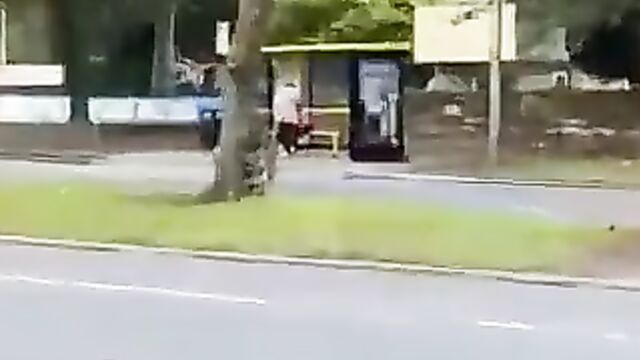 Hot Sex In Bus Stop In Public - 5 image