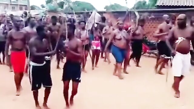 Boobs Out In Public In An African Cultural Ceremony In Nigeria