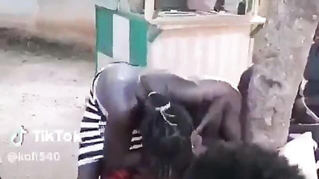 Boobs Out As Wife Fights Husband In Public For Starving Her Of Sex - 3 image