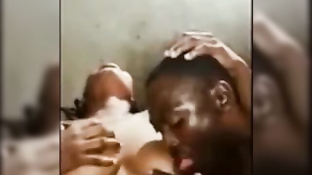 Leaked Sex Tape Of Naked Nigerian Student Sucking His Girlfriend’s Big Breasts After Exams - 5 image