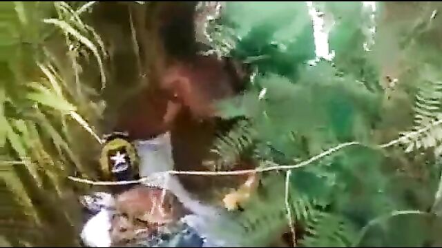 Crazy African Couple Caught Having Sex In The Bush In Public