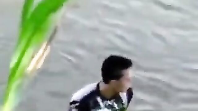 Couple Caught Having Sex By The Riverside - 1 image