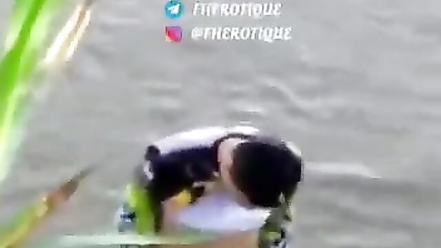 Couple Caught Having Sex By The Riverside