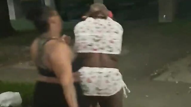 Breasts And Ass Pop Out As 2 Black Women Fight Over A Boyfriend In Public - 3 image