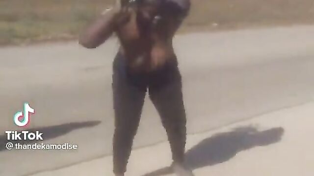 2 Mzansi Women Wilding With Naked Big Breasts In Public