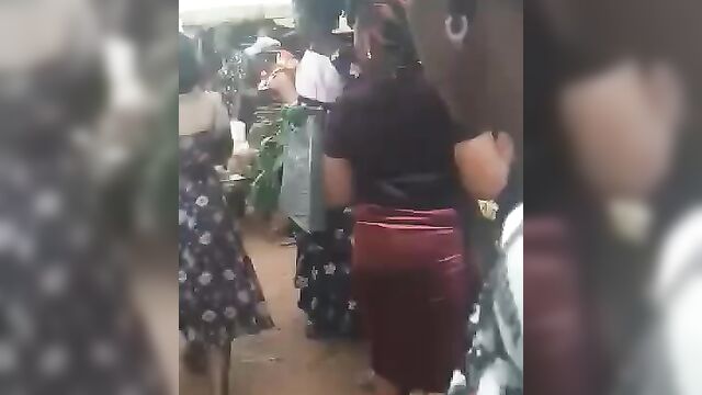Nigerian Slut Stripped Naked And Beaten In Public Market For Allegedly Wanting To Buy Killer Charm - 1 image