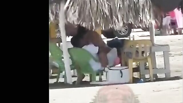 Couple Caught Having Sex In A Beach Hut In Public - 1 image
