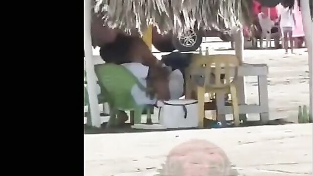 Couple Caught Having Sex In A Beach Hut In Public - 5 image