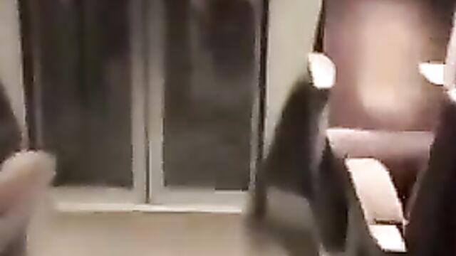 Caught Red-handed Giving Blow Job On A Tram In Public - 1 image