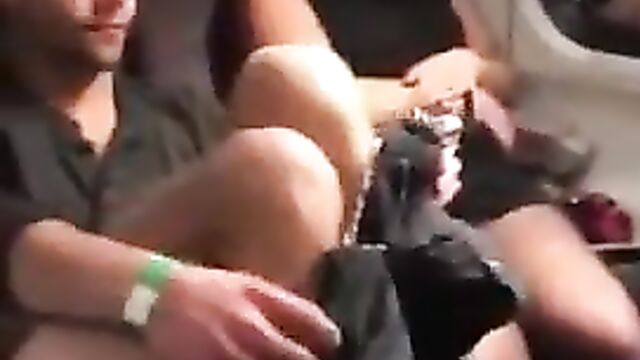 Caught Red-handed Giving Blow Job On A Tram In Public - 5 image