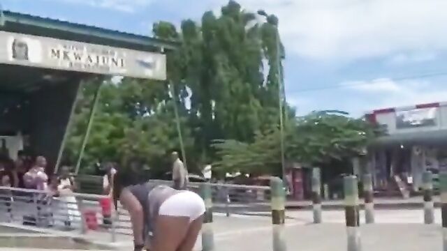 Drunk Mzansi Woman Caught Walking Around In Public With Naked Ass And Pussy – Part 2 - 4 image
