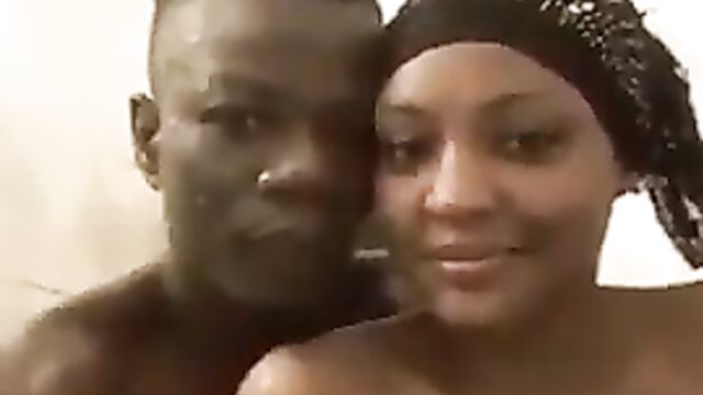 Ghanaian couple shower sex nude video - 1 image