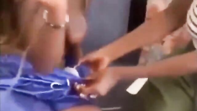 Boobs Exposed As Side Chick Gets Stripped And Beaten With Sticks In Public – Full Video