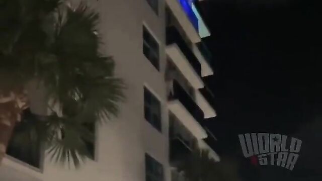 Side chick climbs down 5 storey building NAKED after angry woman caught her with her cheating husband! - 1 image