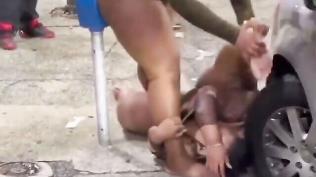 Fat girls fighting and showing breasts (18) - 4 image