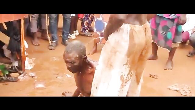 2 men accused of witchcraft stripped naked and forced to pee in each other’s mouth in public – Part 1
