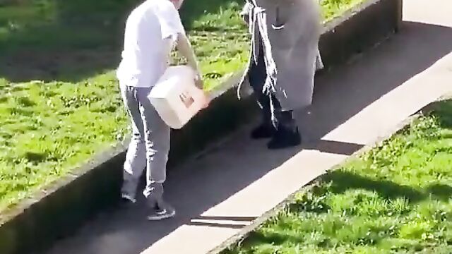 Ass pops out as 2 old white ladies fight in public - 3 image