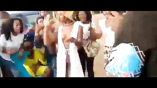 Boobs out in public at Mzansi school girls fashion contest - 1 image