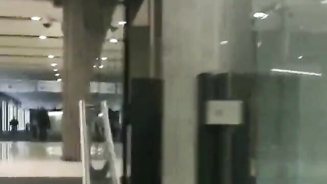 White woman walking around naked in public